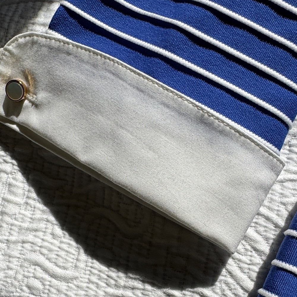 Sara Campbell Blue and White Striped Jacket or Shirt - Picture 5 of 11